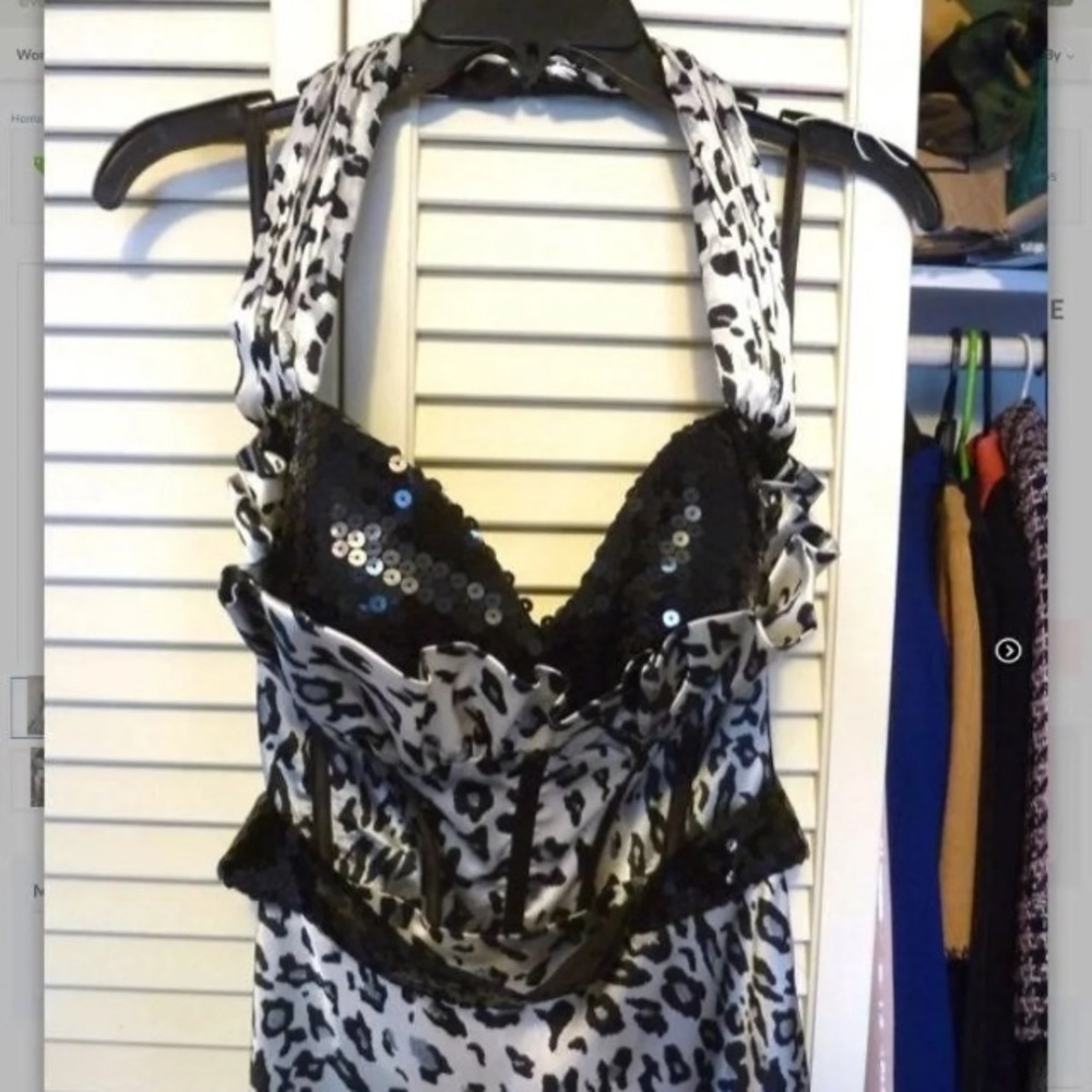 Sexy leopard print mermaid pin up wiggle dress